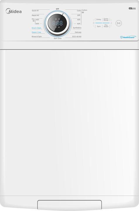 Produktbild Midea MF100T60B/W-HR Washing Machine, A, Top loading, Depth 40 cm, 6 kg, White (6 kg)