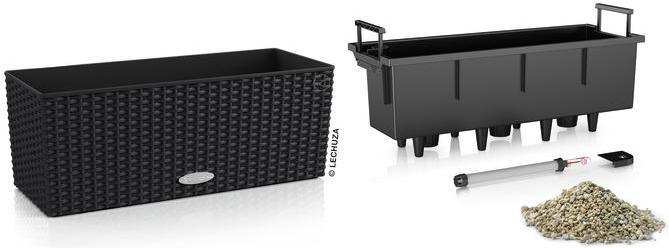 Actual product image Lechuza Trend Collection BALCONERA Cottage 50 all in one graphite black (50 cm)