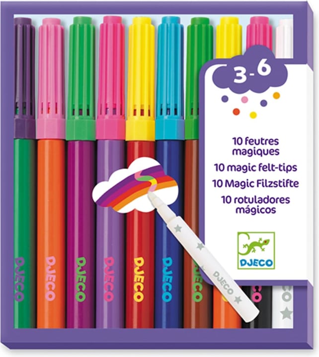 Image du produit Djeco Crayons feutres magiques (Multicolore, 10 x)