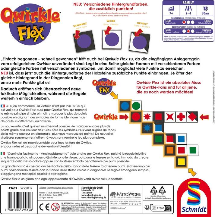 Actual product image Schmidt Spiele Qwirkle Flex (mult) (German)