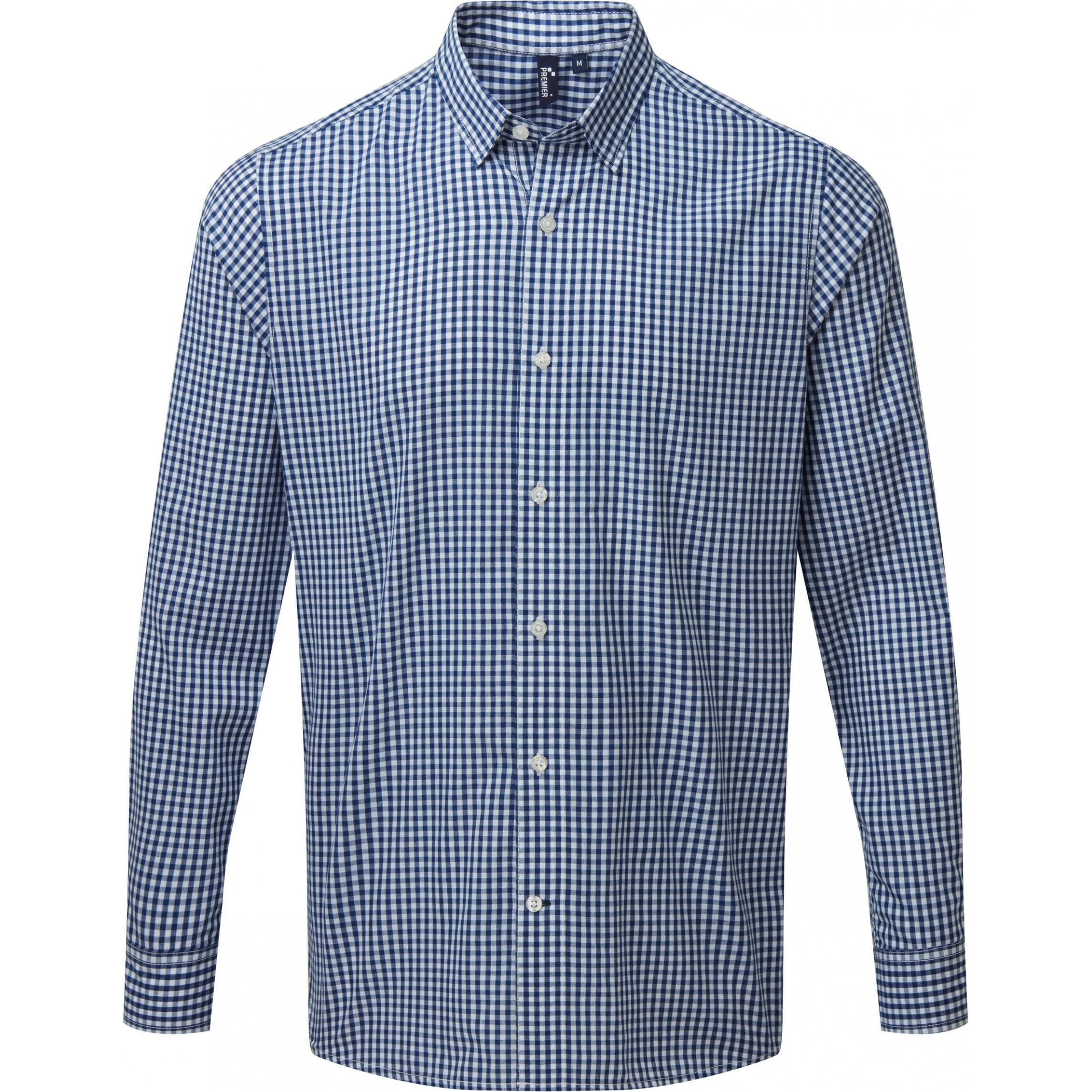 Premier, Herren, Hemd, Vichy, Blau, (S)