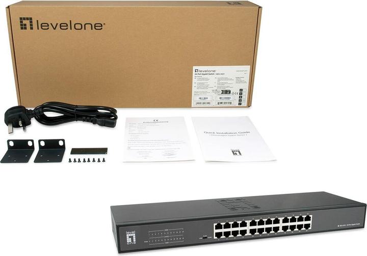 Produktbild LevelOne Switch 24x GE GEU-2431 Rack Mount Kit (24 Ports)