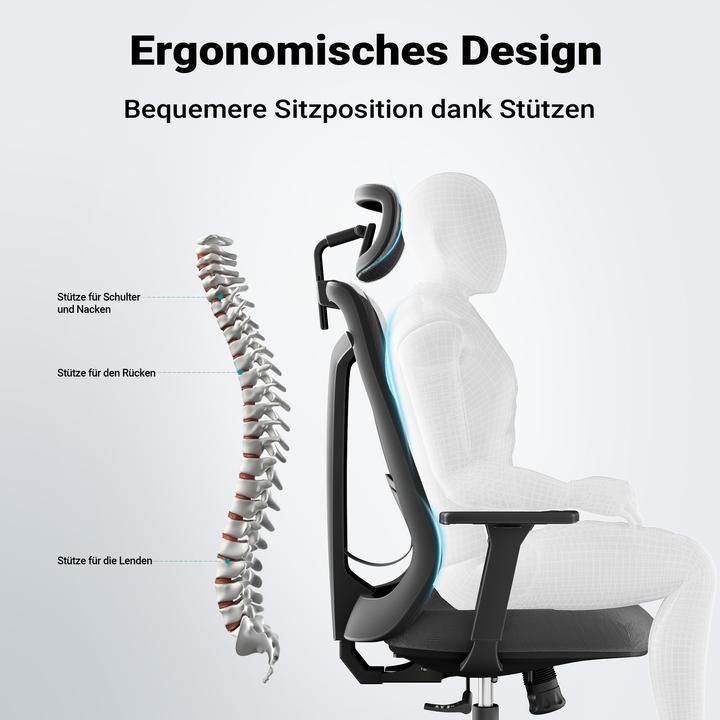 Immagine prodotto Wiltec Sedia da ufficio ergonomica