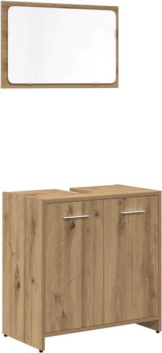 Produktbild vidaXL 3-tlg. Badmöbel-Set Artisan-Eiche Holzwerkstoff