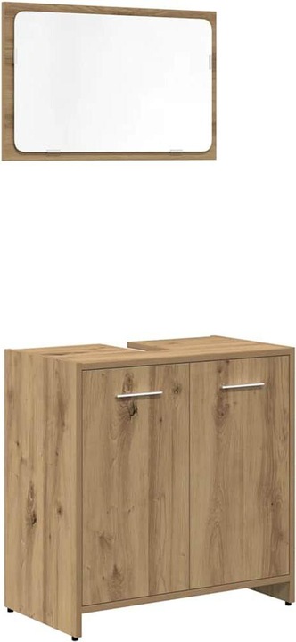Image du produit VidaXL 3-tlg. Badmöbel-Set Artisan-Eiche Holzwerkstoff