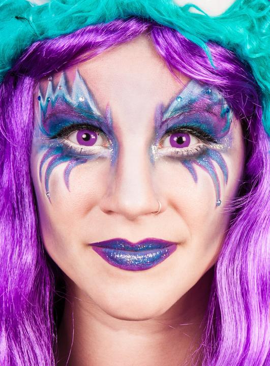 Produktbild Metamorph Mystic Violett Jahreslinsen Fasching Kontaktlinsen (Lila/Violett)