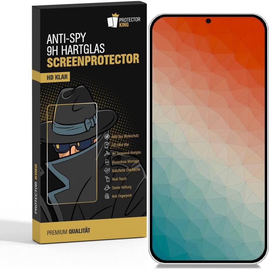 Protectorking 3x Blickschutz tempered 9H Panzerglas Anti-Spy, Smartwatch Schutzfolie