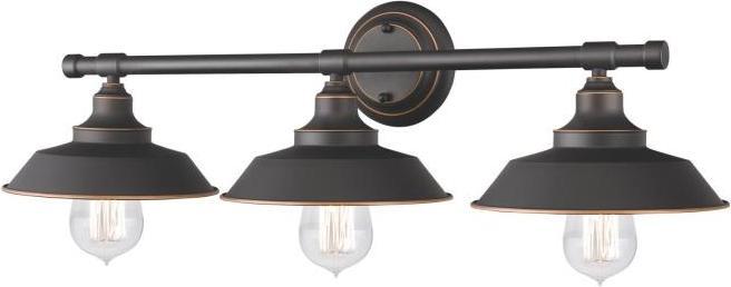 Produktbild Westinghouse Wandleuchte Iron Hill geölte Bronze Dreiflammig (E27)