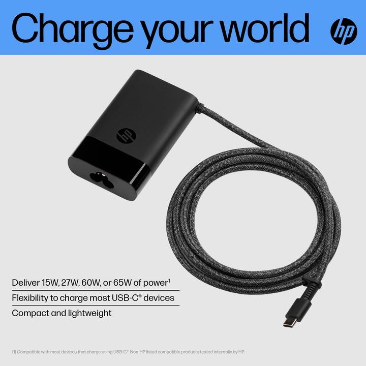 Immagine prodotto HP Caricabatterie per laptop USB-C 65W (65 W)