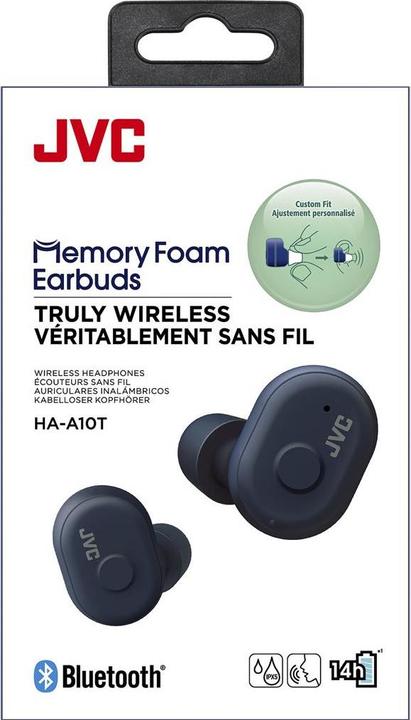 Image du produit JVC HA-A10T Casque IE sans fil véritable bleu foncé (4 h, Sans fil)