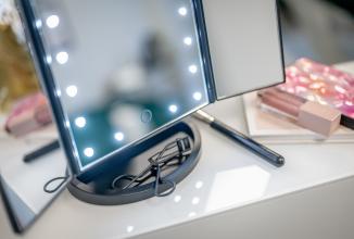 Productafbeelding Humanas HS-ML04 Make-up spiegel met LED-achtergrondverlichting - Zwart