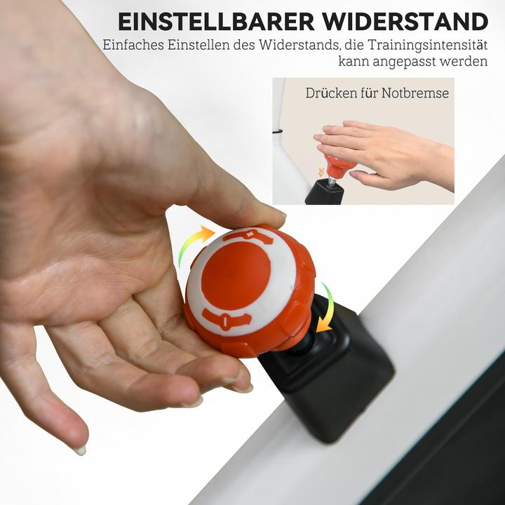 Actual product image Homcom Ergometer Stahl, ABS Weiss+Schwarz