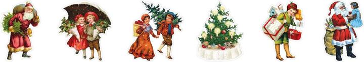 Actual product image art by marlene Christmas Stickers - Vintage Christmas "Celebrations" Essentials