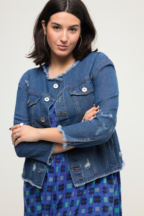 Actual product image Studio Untold Distressed Denim Jacket (54)