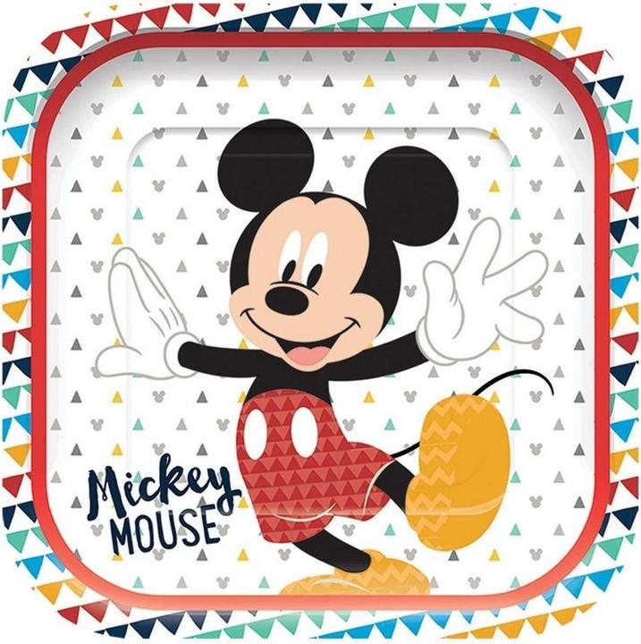 Immagine prodotto Disney Piatti di carta quadrati di Topolino usa e getta (confezione da 4) (4 x)