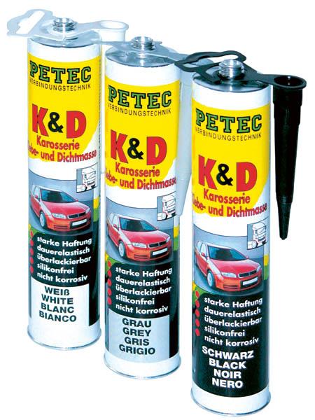 Produktbild Petec Karosserie Klebemasse/ Dichtmasse, grau, 310 ml (300 g, 310 ml)