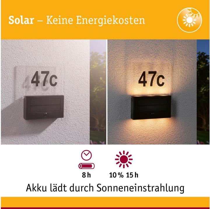 Image du produit Paulmann Numéros de maison solaires (18 lm, IP44)