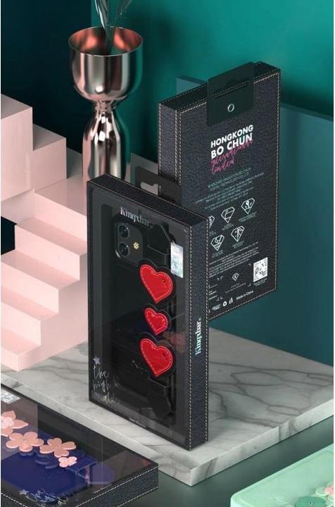 Image du produit Kingxbar La coque Sweet Series est décorée de cristaux Swarovski originaux pour l'iPhone 12 mini vert (Apple iPhone 12 mini)
