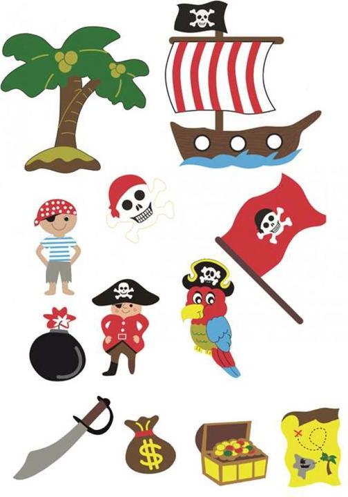 Image du produit Glorex Stickers en mousse 36pcs pirates, autocollant