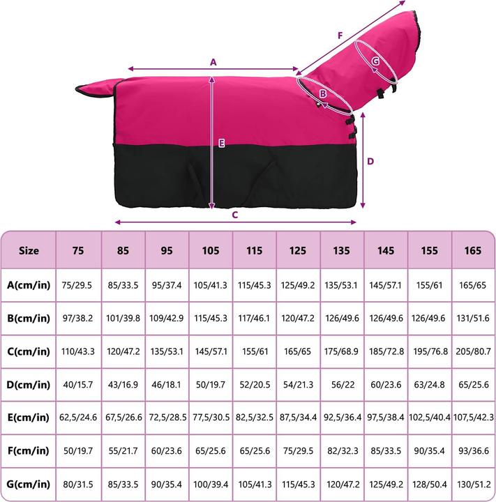 Produktbild vidaXL Pferdedecke (105 cm)