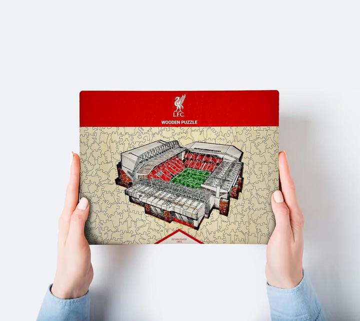 Actual product image Iconic Liverpool FC - Anfield Stadium - Wooden Puzzle Size L (500 pieces) (500 pieces)