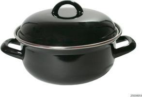 Produktbild Kasserolle Schwarz Emaille Ø 22 Cm 2L (Kochtopf, Emaille)