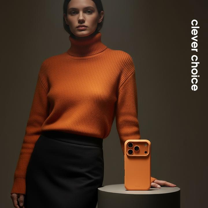 Produktbild Crong Color Cover Magnetic Case with MagSafe for iPhone 17 Pro - Orange (Apple iPhone 17 Pro)