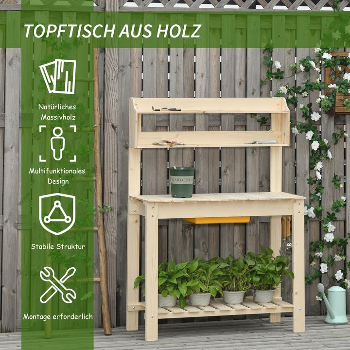 Actual product image Outsunny Planting table with adjustable work surface (100 cm)
