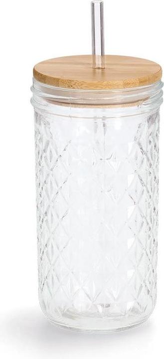 Immagine prodotto Zeller Present Bicchiere con coperchio in bambù (0.58 l, 1x)