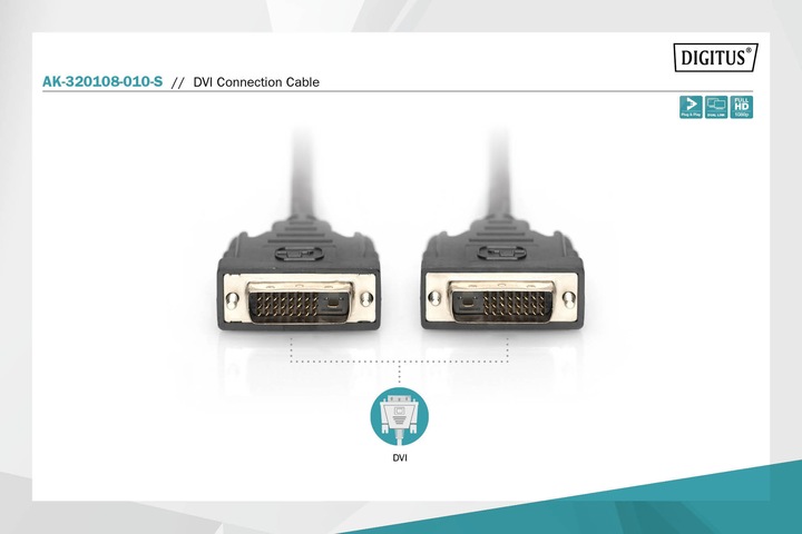 Actual product image Digitus Dvi — Dvi (1 m, DVI)