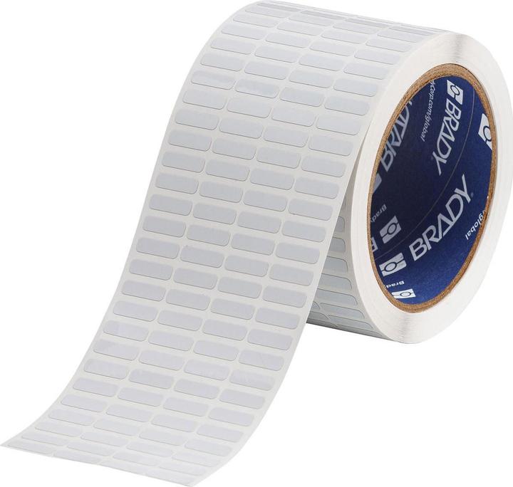 Brady THT-14-727-10, Polyimide, White, glossy, 16.51 x 5.08 mm, permanent, 4-lane (10000 E.)