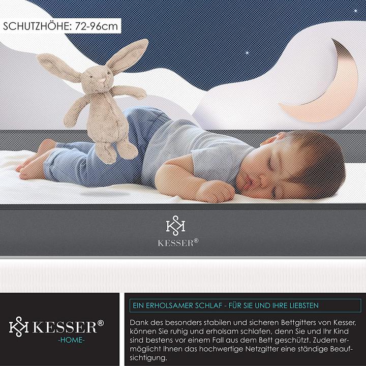 Actual product image Kesser Bed Rail Dark Grey 150cm