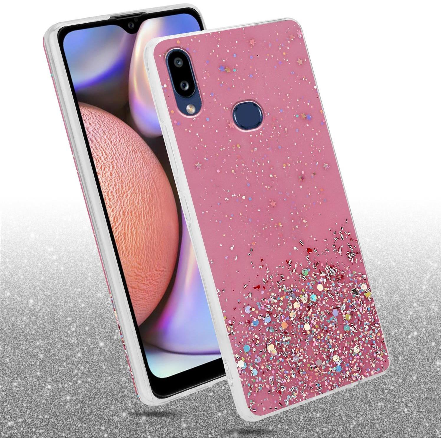 Thumbnail - Cadorabo TPU Cover funkelnder Glitter (Samsung Galaxy A10s), Smartphone Hülle, Rosa
