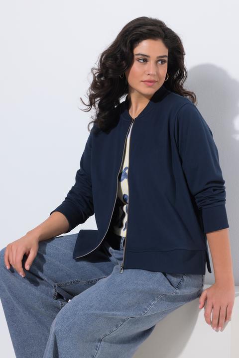 Produktbild Ulla Popken Sweatblouson, Collegekragen, kurz, Langarm (42)