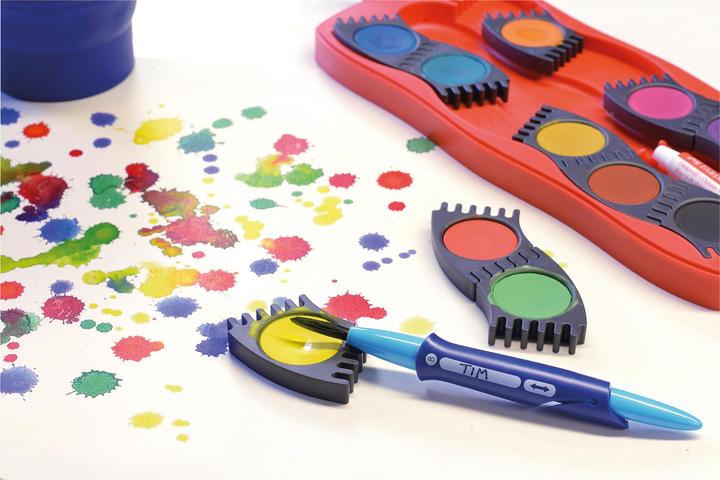 Actual product image Faber-Castell Gouache Connector paint box turquoise with 12 (12 ml)