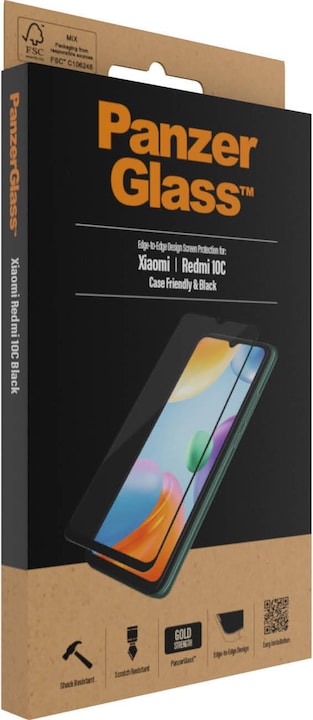 Actual product image PanzerGlass Standard (1 Piece, Xiaomi Redmi 10C, Xiaomi Redmi 12C)