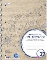Image du produit Landré Collegeblock Recycling Lineature 28 quadrillé DIN A4 Bords intérieurs et extérieurs (A4, Quadrillé, Couverture rigide)