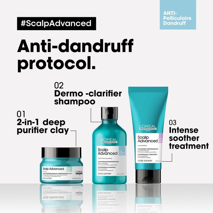 Actual product image L'Oréal Paris L'Oréal Professionnel - (Anti-Dandruff Dermo Clarifier Shampoo) Scalp Advanced - Volume: 300 ml (Liquid shampoo, 300 ml)