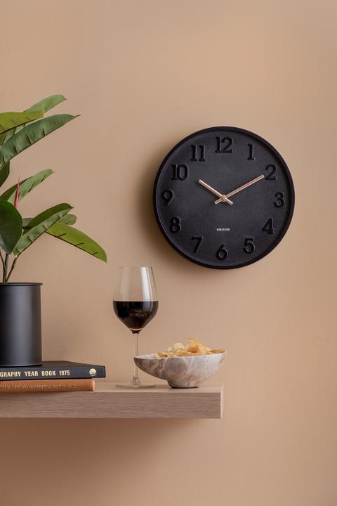 Produktbild Karlsson Wanduhr Calma 30 x 3.8 cm, Schwarz matt (30 cm)