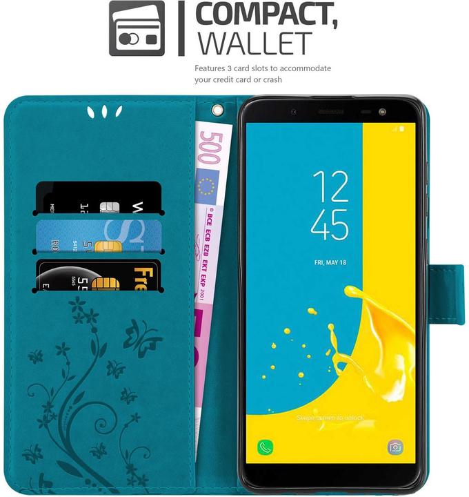 Produktbild Cadorabo Flower Book Cover (Samsung Galaxy J6 (2018))