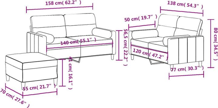 Actual product image vidaXL Gerakana (Upholstery set)