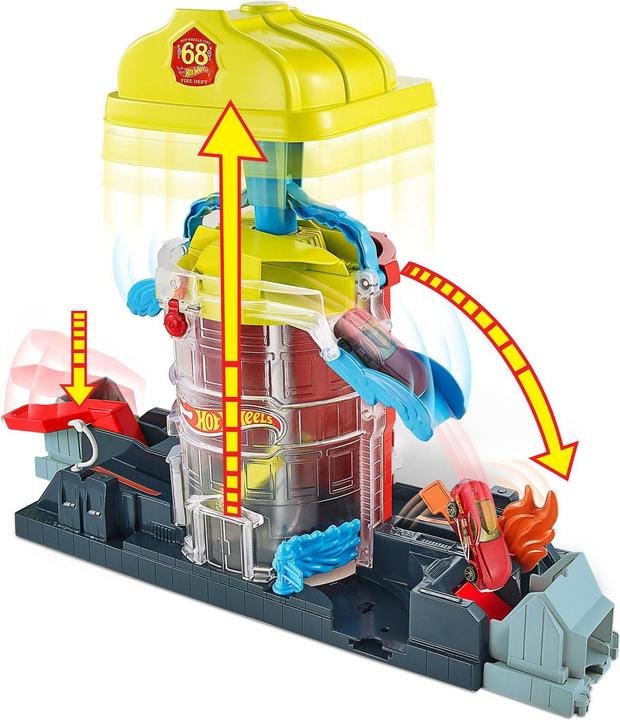 Actual product image Hot Wheels Super Fire Station Rescue playset