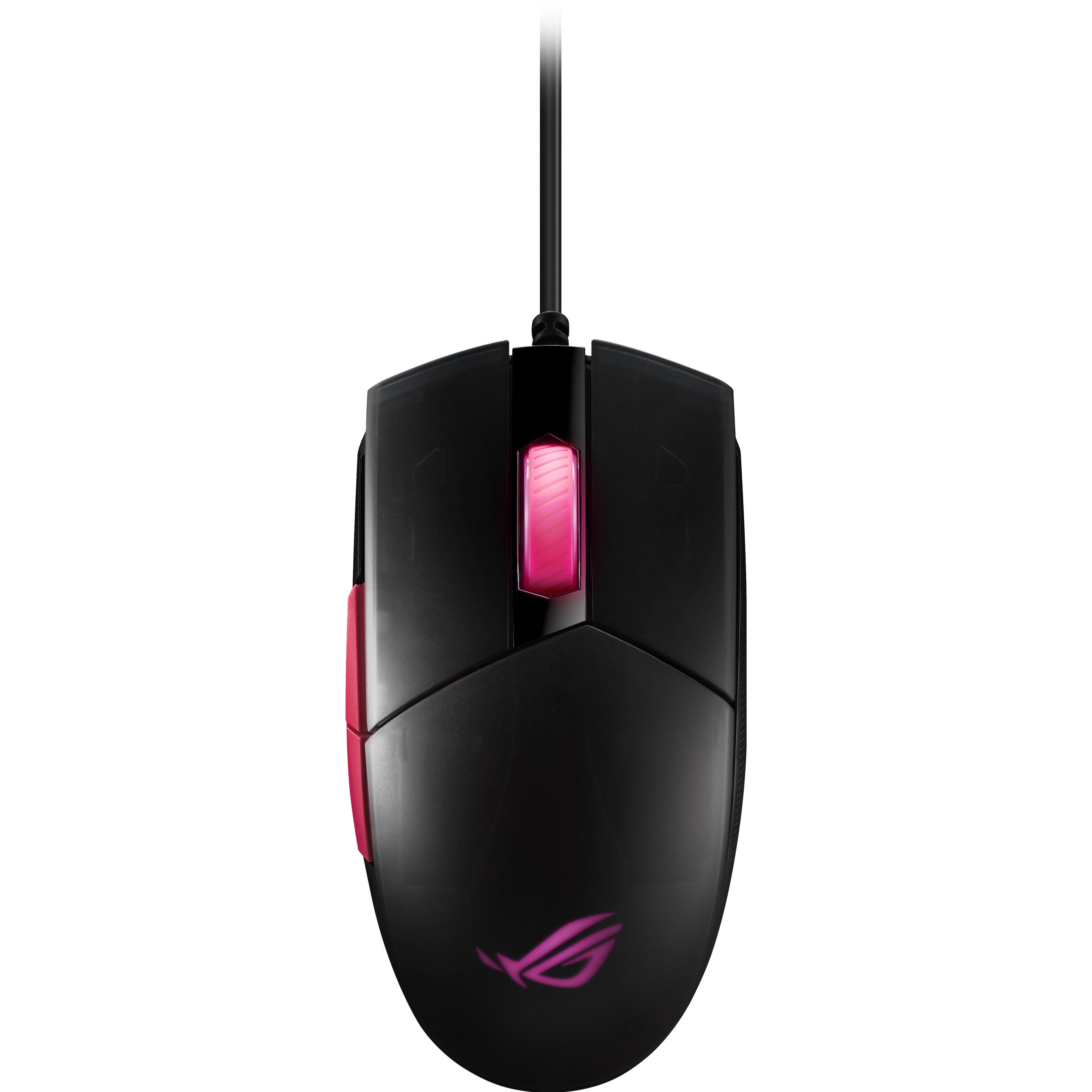 ASUS ROG Strix Impact II (Kabelgebunden), Maus, Schwarz, Pink