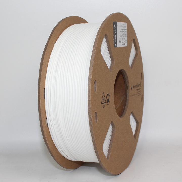 Image du produit Gembird Cassette de filament PLA bobine étroite (PLA, 1.75 mm, 1000 g, Blanc)