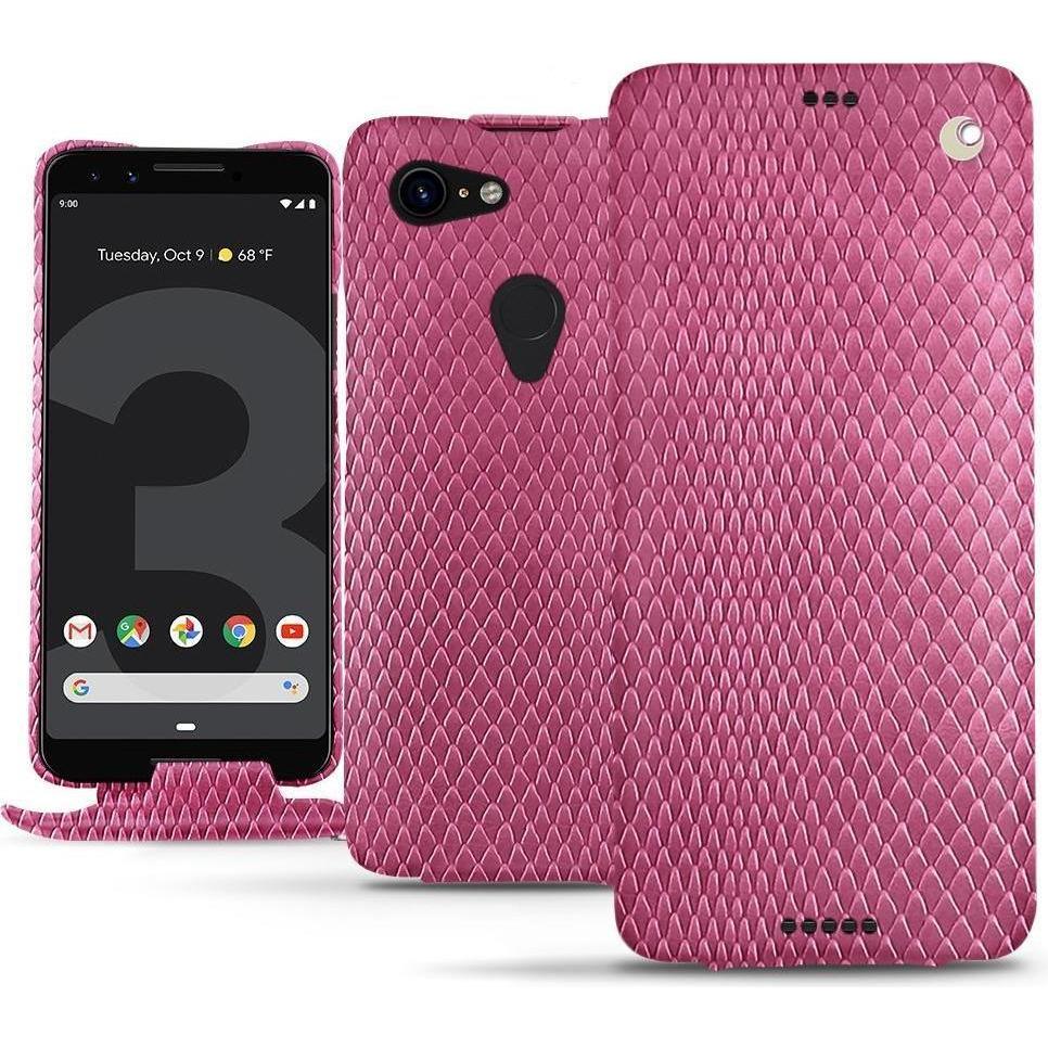 Noreve Lederschutzhülle vertikal (Google Pixel 3 XL), Smartphone Hülle, Rosa
