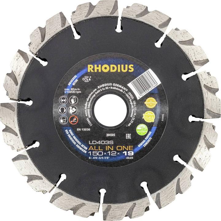 Actual product image Rhodius Diamond cutting discs LD403SALL IN ONE 150x22.23304505