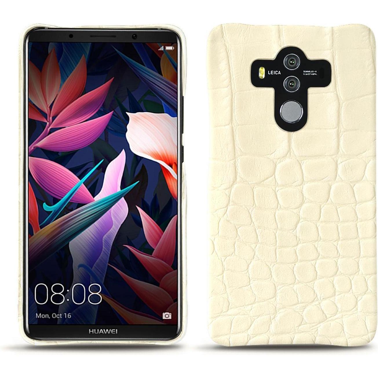 Noreve Lederschutzhülle (Huawei Mate 10 Pro), Smartphone Hülle, Weiss