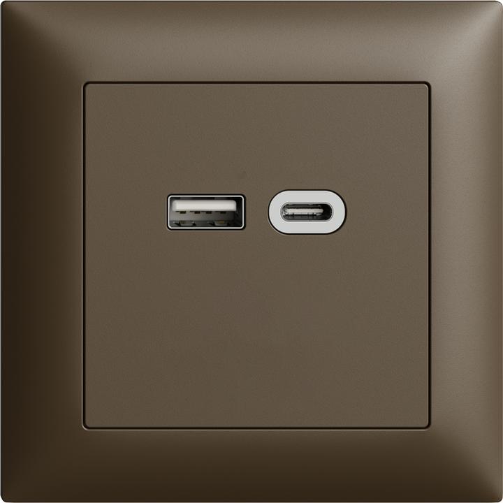 Feller EDIZIOdue colore Prise de charge encastrée USB A+C co