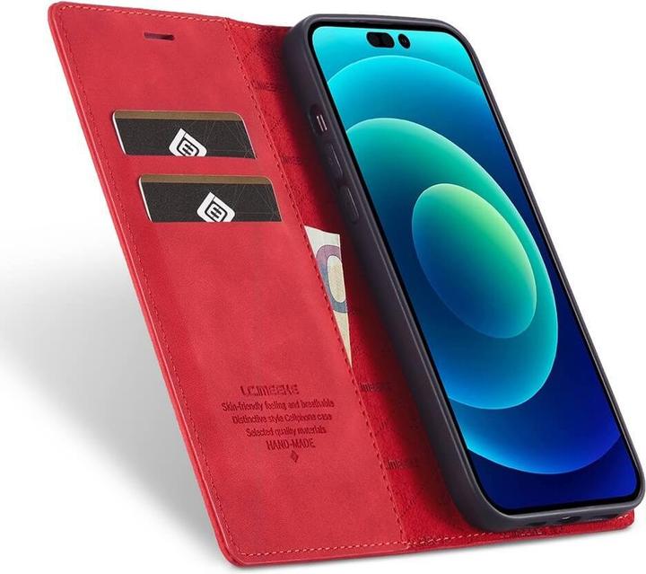 Actual product image Cover-Discount iPhone 14 Pro Max - Vintage Flip Case Cover red (Apple iPhone 14 Pro Max)