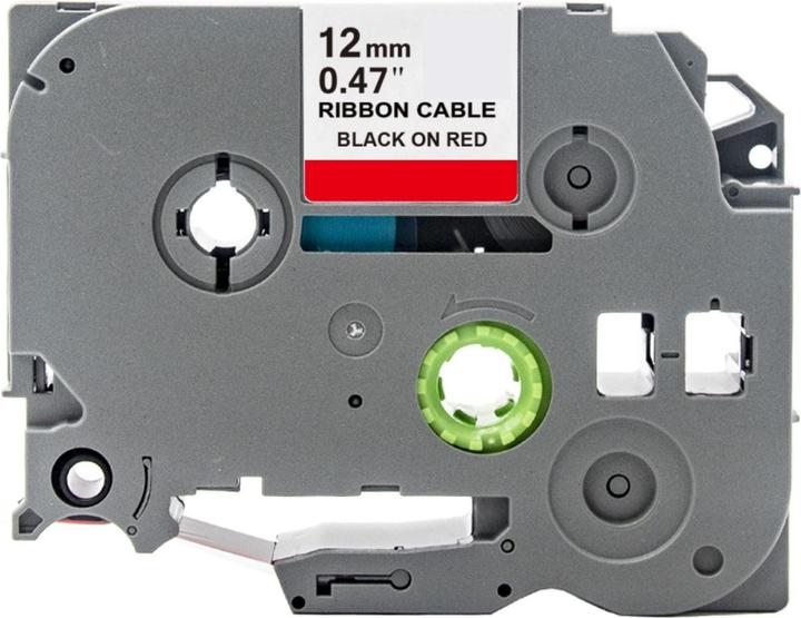 Produktbild Hermex Alternatives Etikettenband zu Brother TZe-FX431 Beschriftungsband (1.20 cm, Rot, Schwarz)